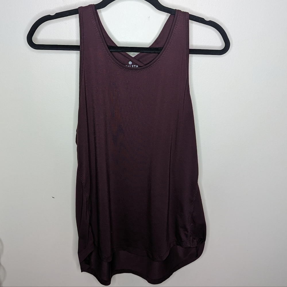 Athleta Crossback Maroon Tank Medium EUC